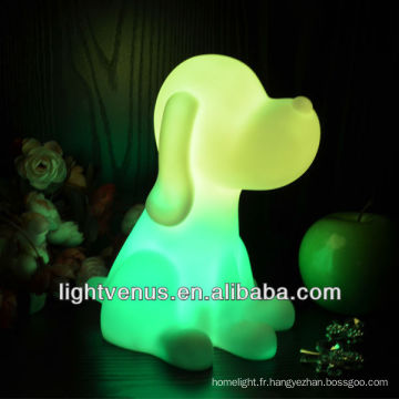 En forme de chien couleur changeante seul led veilleuse